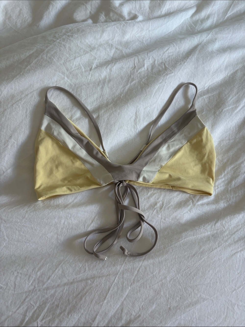 l*space Yellow Triangle Bikini Top